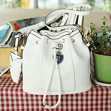 Women PU Shoulder Bag White / Pink / Blue / Green / Yellow / Black